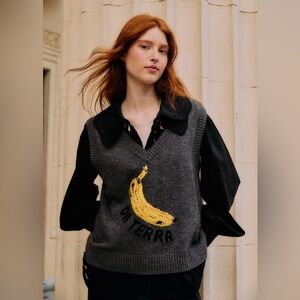 Farm Rio Grey Banana Da Terra Knit Vest
